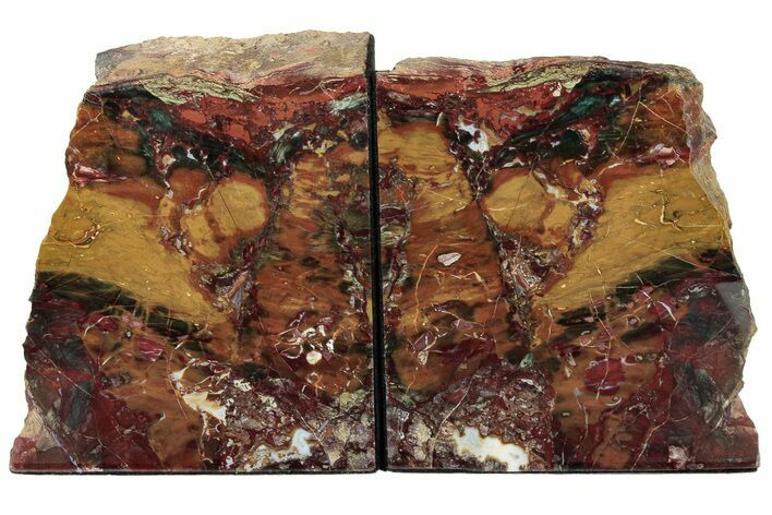 Tall, Red and Yellow Jasper Bookends - Marston Ranch, Oregon #222150